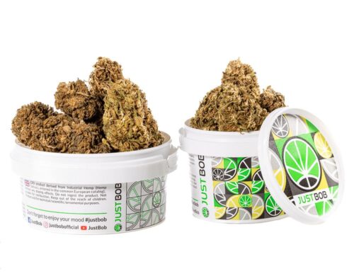 Outdoor Mix cbd weed in a white container