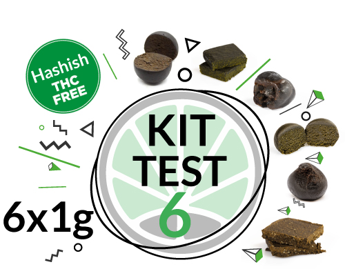 Kit Test 6 with 6 CBD hash products