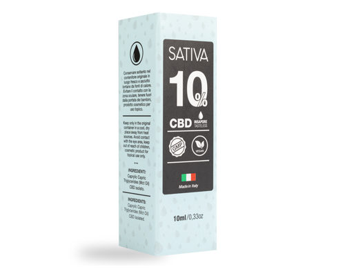 Package of CBD Oil 10 ml 10% - Sativa