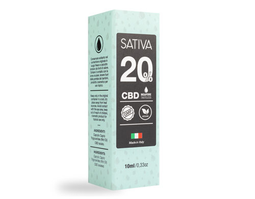 Package of CBD Oil 10 ml 20% - Sativa