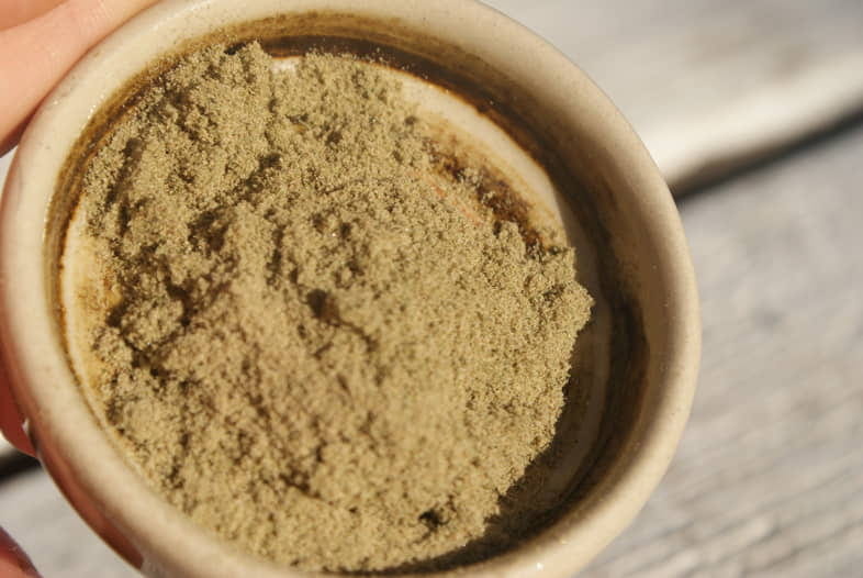 Bowl containing kief