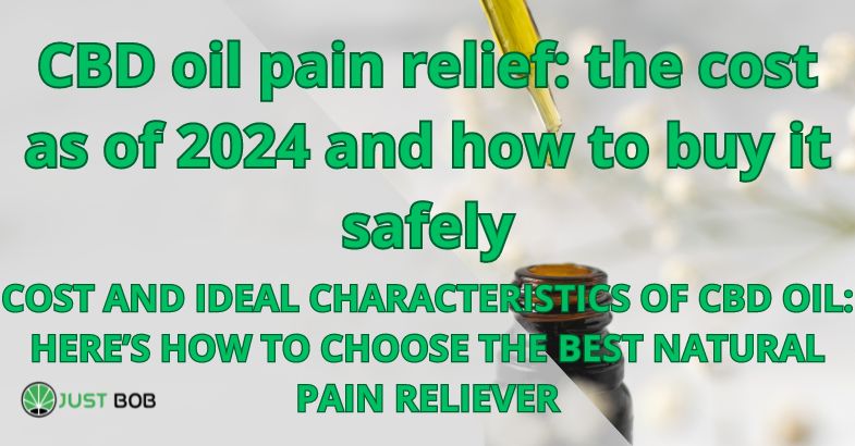 CBD oil pain relief: the cost as of 2024