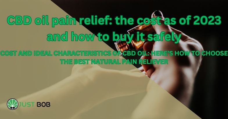 CBD oil pain relief: the cost as of 2023