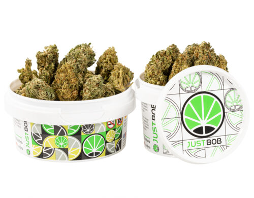 tin with cbd buds of HQ cbd boost