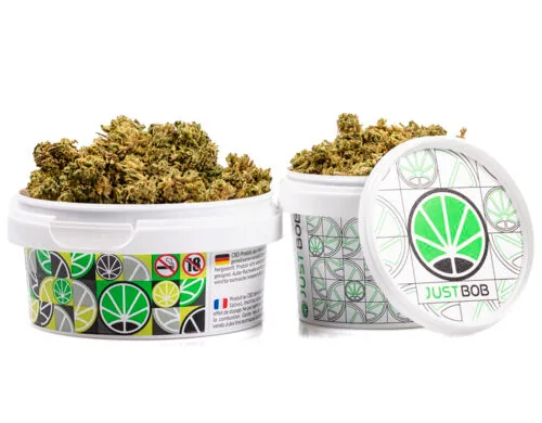 tin with flowers of california haze cbd flower