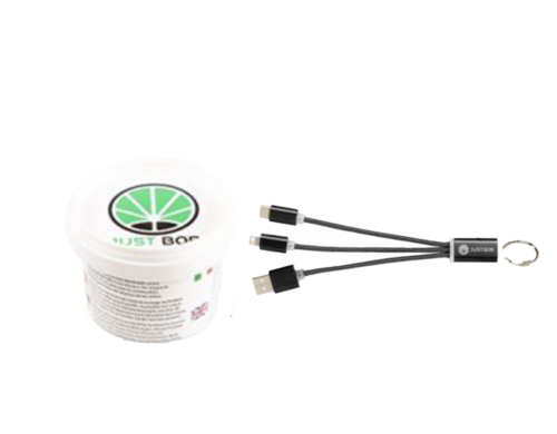Sieved jar and charging cable