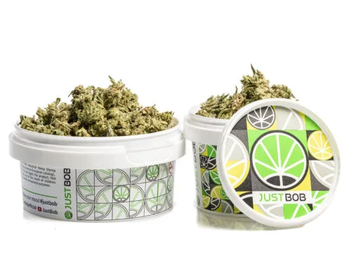 Alpine CBG Small Budscbd weed in a white container