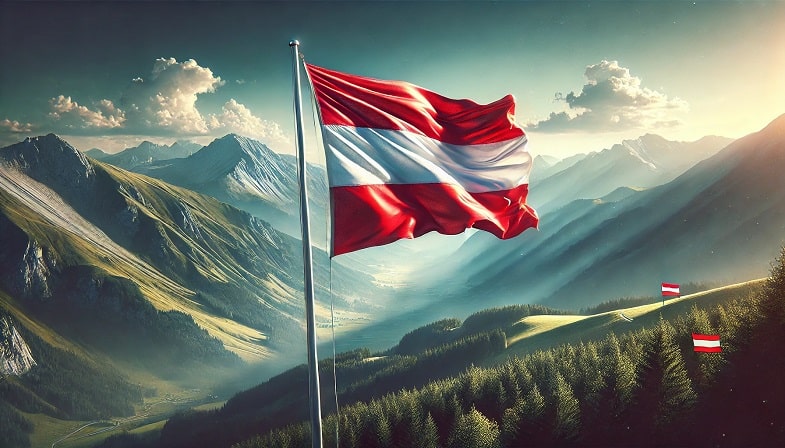 The Austrian flag