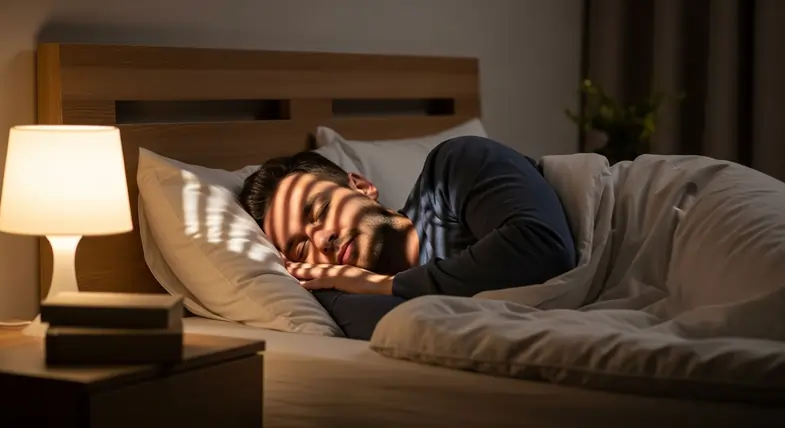 A man sleeping peacefully in his bed | Justbob