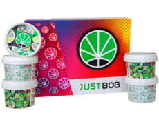 JustBob CBD Buds Kit - Colorful Background with Containers