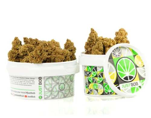 Jar with Light Cannabis Flowers – Double Cookies