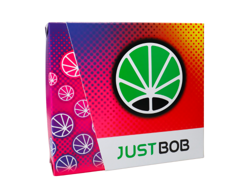 JustBob CBD Flowers Kit New Year - Colorful Background with Logo